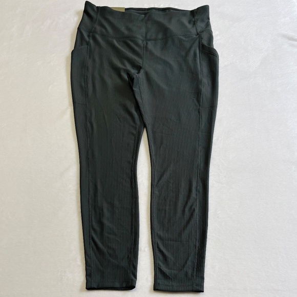 32 Degrees Cool Thin Ribbed Skinny Leggings, Urban Chic/Green, Size XL, NWT - Picture 4 of 14